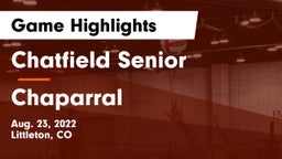 Chatfield Senior  vs Chaparral  Game Highlights - Aug. 23, 2022