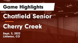 Chatfield Senior  vs Cherry Creek  Game Highlights - Sept. 3, 2022