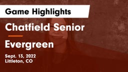 Chatfield Senior  vs Evergreen  Game Highlights - Sept. 13, 2022