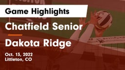 Chatfield Senior  vs Dakota Ridge  Game Highlights - Oct. 13, 2022