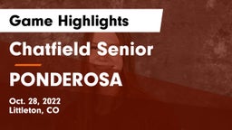 Chatfield Senior  vs PONDEROSA  Game Highlights - Oct. 28, 2022