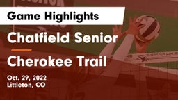 Chatfield Senior  vs Cherokee Trail  Game Highlights - Oct. 29, 2022