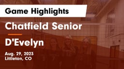 Chatfield Senior  vs D'Evelyn Game Highlights - Aug. 29, 2023