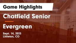 Chatfield Senior  vs Evergreen  Game Highlights - Sept. 14, 2023