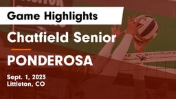 Chatfield Senior  vs PONDEROSA  Game Highlights - Sept. 1, 2023