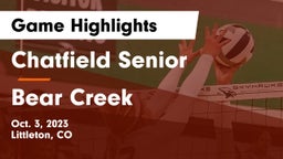 Chatfield Senior  vs Bear Creek Game Highlights - Oct. 3, 2023