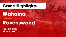 Wahama  vs Ravenswood Game Highlights - Jan. 20, 2018