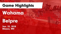 Wahama  vs Belpre Game Highlights - Jan. 23, 2018