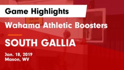 Wahama Athletic Boosters vs SOUTH GALLIA  Game Highlights - Jan. 18, 2019