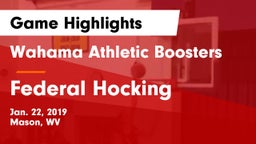 Wahama Athletic Boosters vs Federal Hocking  Game Highlights - Jan. 22, 2019