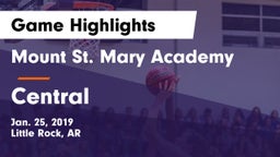 Mount St. Mary Academy vs Central Game Highlights - Jan. 25, 2019