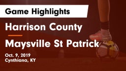 Harrison County  vs Maysville St Patrick Game Highlights - Oct. 9, 2019