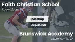 Matchup: Faith Christian Scho vs. Brunswick Academy 2018