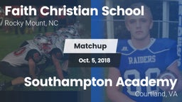 Matchup: Faith Christian Scho vs. Southampton Academy  2018