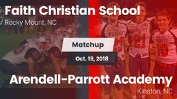 Matchup: Faith Christian Scho vs. Arendell-Parrott Academy  2018