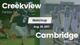 Matchup: Creekview High vs. Cambridge  2017