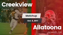 Matchup: Creekview High vs. Allatoona  2017