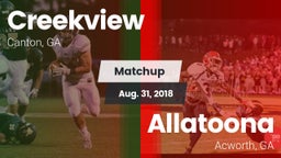 Matchup: Creekview High vs. Allatoona  2018
