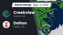 Recap: Creekview  vs. Dalton  2018