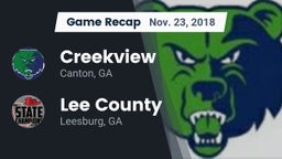 Recap: Creekview  vs. Lee County  2018