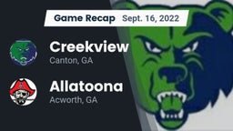 Recap: Creekview  vs. Allatoona  2022