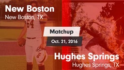 Matchup: New Boston High vs. Hughes Springs  2016
