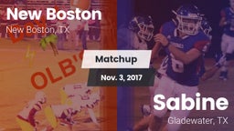 Matchup: New Boston High vs. Sabine  2017