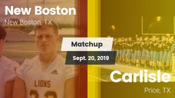 Matchup: New Boston High vs. Carlisle  2019