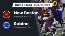 Recap: New Boston  vs. Sabine  2020