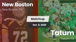 Matchup: New Boston High vs. Tatum  2020