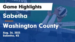 Sabetha  vs Washington County  Game Highlights - Aug. 26, 2023