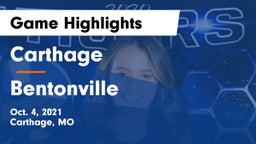 Carthage  vs Bentonville  Game Highlights - Oct. 4, 2021