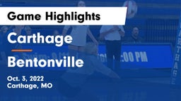 Carthage  vs Bentonville  Game Highlights - Oct. 3, 2022