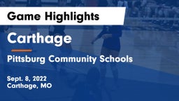 Carthage  vs Pittsburg Community Schools Game Highlights - Sept. 8, 2022
