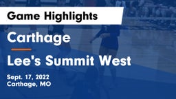 Carthage  vs Lee's Summit West  Game Highlights - Sept. 17, 2022