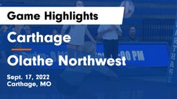 Carthage  vs Olathe Northwest  Game Highlights - Sept. 17, 2022