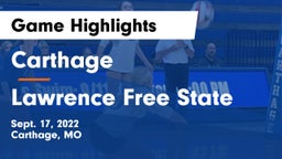 Carthage  vs Lawrence Free State  Game Highlights - Sept. 17, 2022