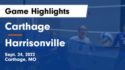 Carthage  vs Harrisonville  Game Highlights - Sept. 24, 2022