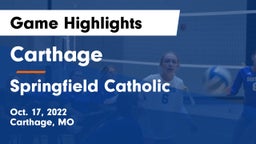 Carthage  vs Springfield Catholic  Game Highlights - Oct. 17, 2022