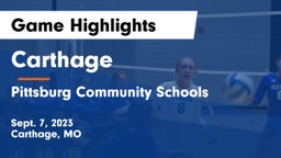 Carthage  vs Pittsburg Community Schools Game Highlights - Sept. 7, 2023
