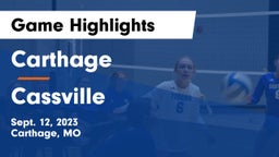 Carthage  vs Cassville  Game Highlights - Sept. 12, 2023