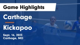 Carthage  vs Kickapoo  Game Highlights - Sept. 16, 2023