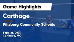 Carthage  vs Pittsburg Community Schools Game Highlights - Sept. 23, 2023