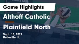 Althoff Catholic  vs Plainfield North  Game Highlights - Sept. 10, 2022