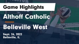 Althoff Catholic  vs Belleville West  Game Highlights - Sept. 26, 2022