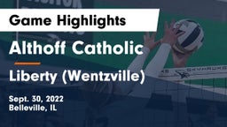 Althoff Catholic  vs Liberty (Wentzville)  Game Highlights - Sept. 30, 2022