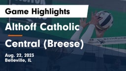 Althoff Catholic  vs Central  (Breese) Game Highlights - Aug. 22, 2023