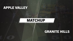 Matchup: Apple Valley High vs. Granite Hills  2016
