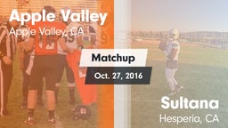 Matchup: Apple Valley High vs. Sultana  2016