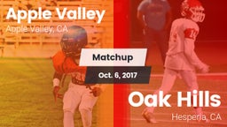Matchup: Apple Valley High vs. Oak Hills  2017